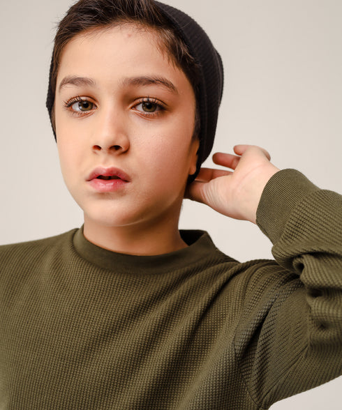 Boys' Basic Waffle Knit Set